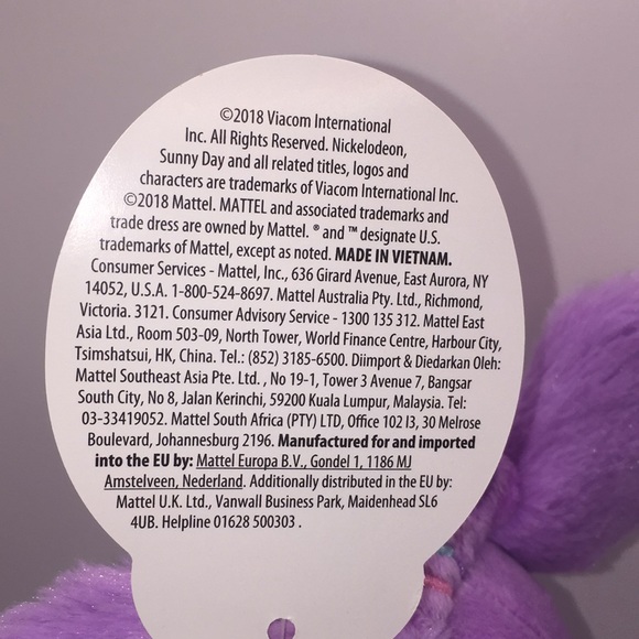 Sunny Day Rox’s Bunny Violet Plush Stuffed Rabbit Nickelodeon Fisher Price - Picture 6 of 9